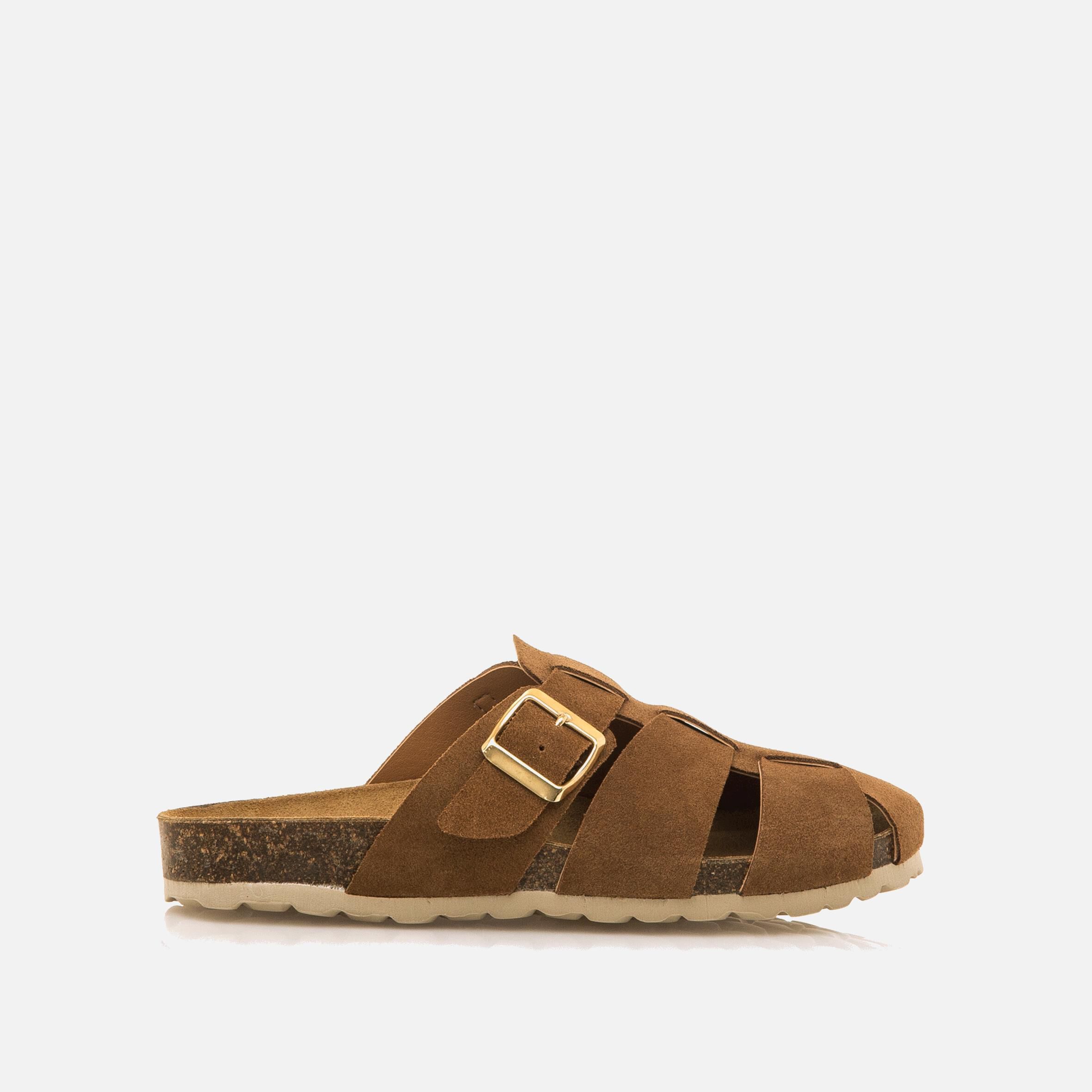 Sandalias Planas de Mujer Negras Blancas Mustang